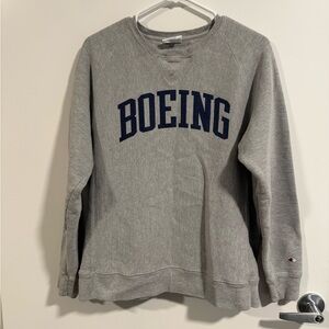 Champion Gray Reverse Weave Boeing Sweatshirt